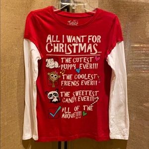 Justice Christmas Graphic Tee